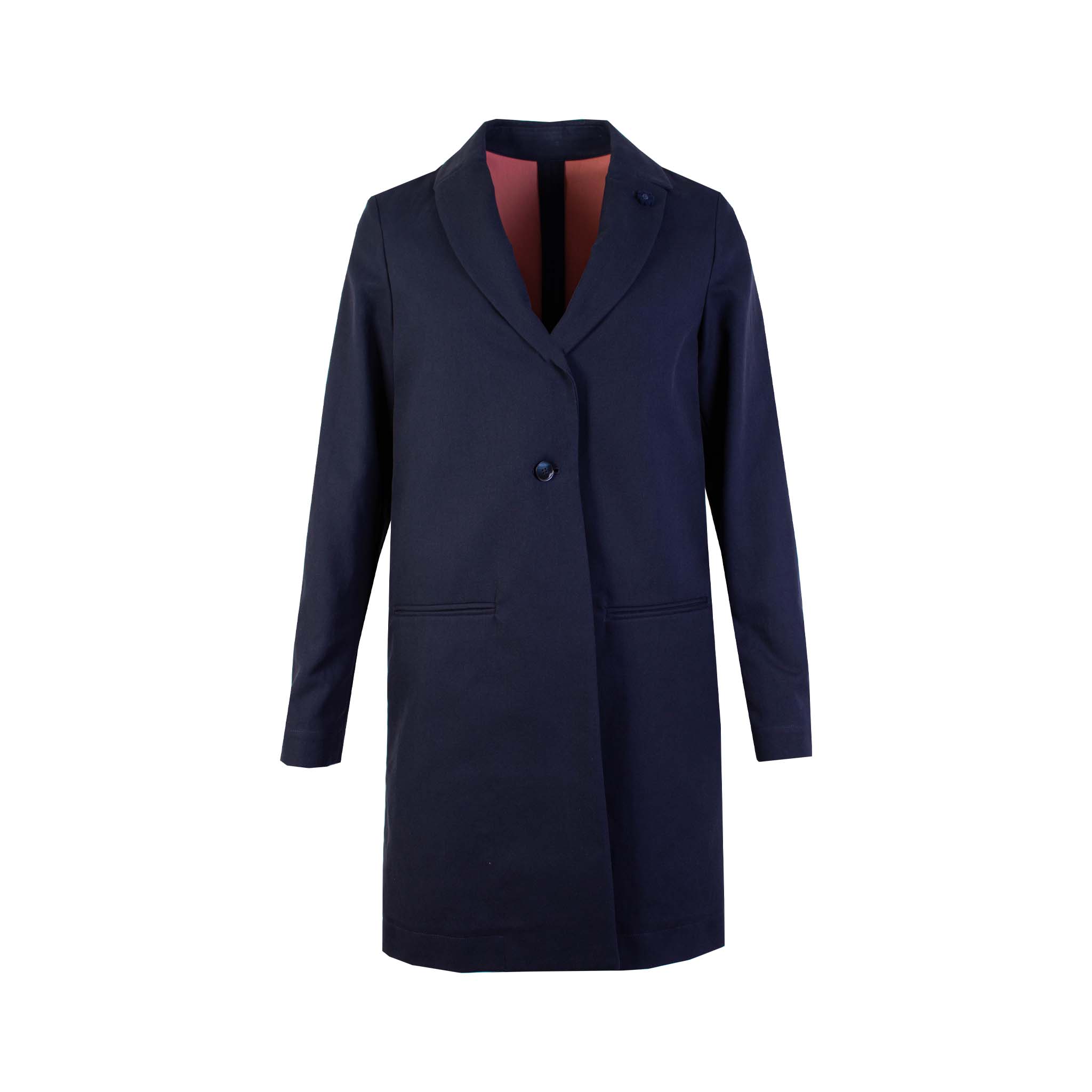 Lardini Blue Trench Cotton Coat - Fizigo