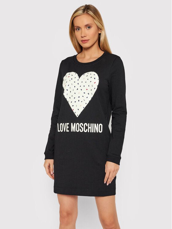 Love Moschino Black Cotton Dress - Fizigo