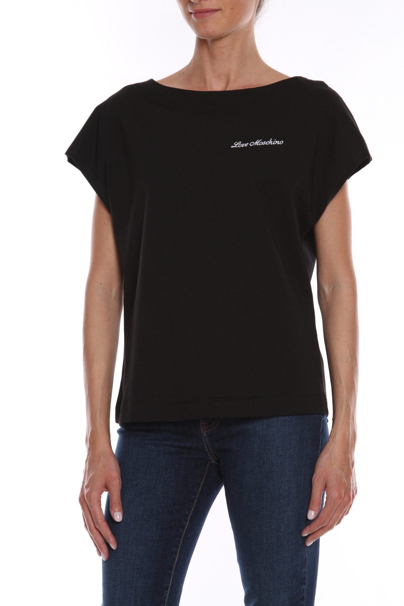 Love Moschino Black Cotton Tops & T-Shirt - Fizigo