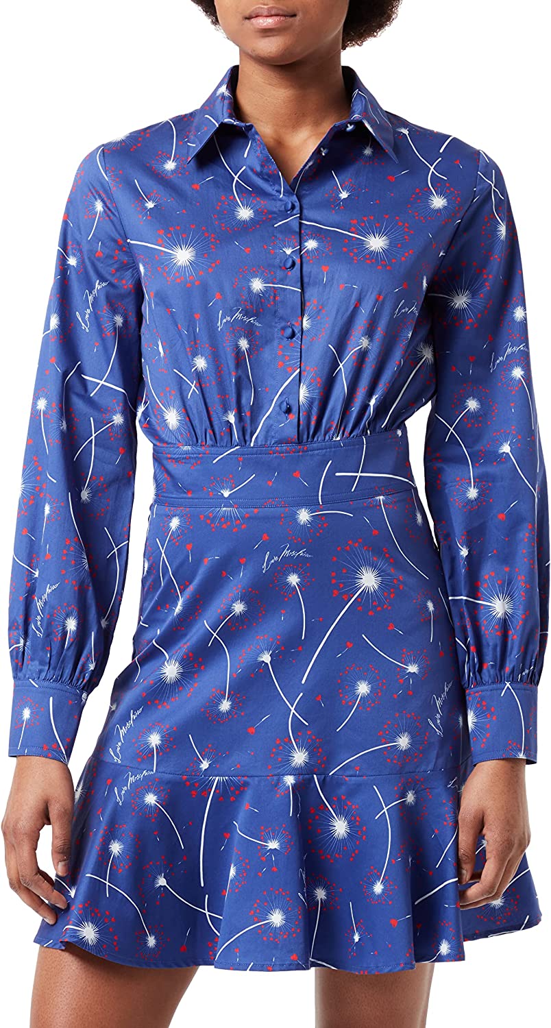 Love Moschino Blue Cotton Dress - Fizigo