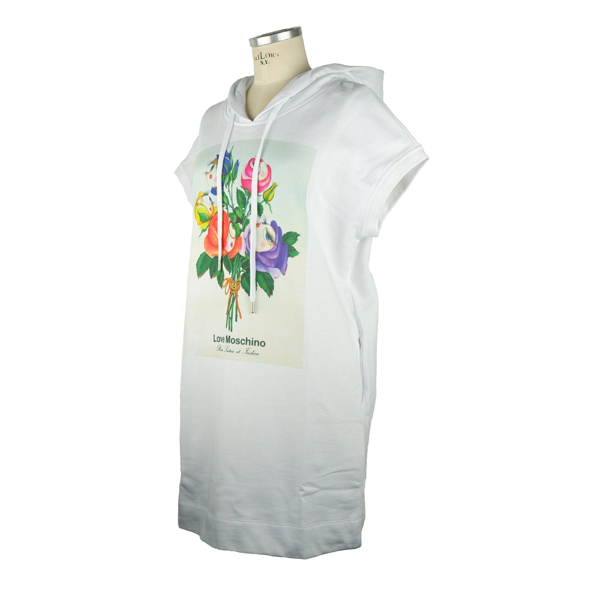 Love Moschino White Cotton Dress - Fizigo