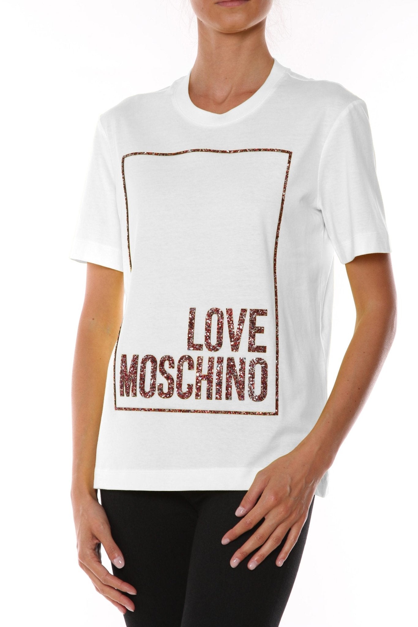 Love Moschino White Cotton Tops & T-Shirt - Fizigo