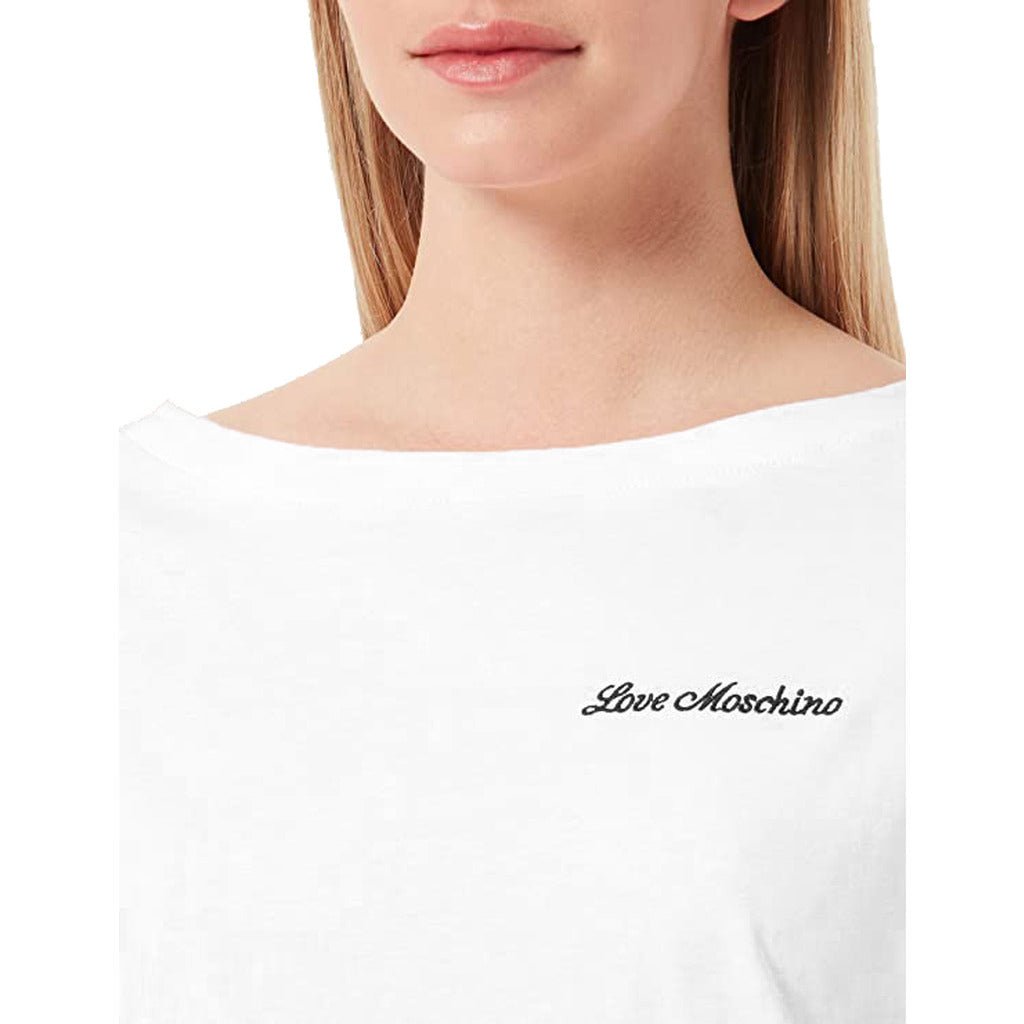 Love Moschino White Cotton Tops & T-Shirt - Fizigo