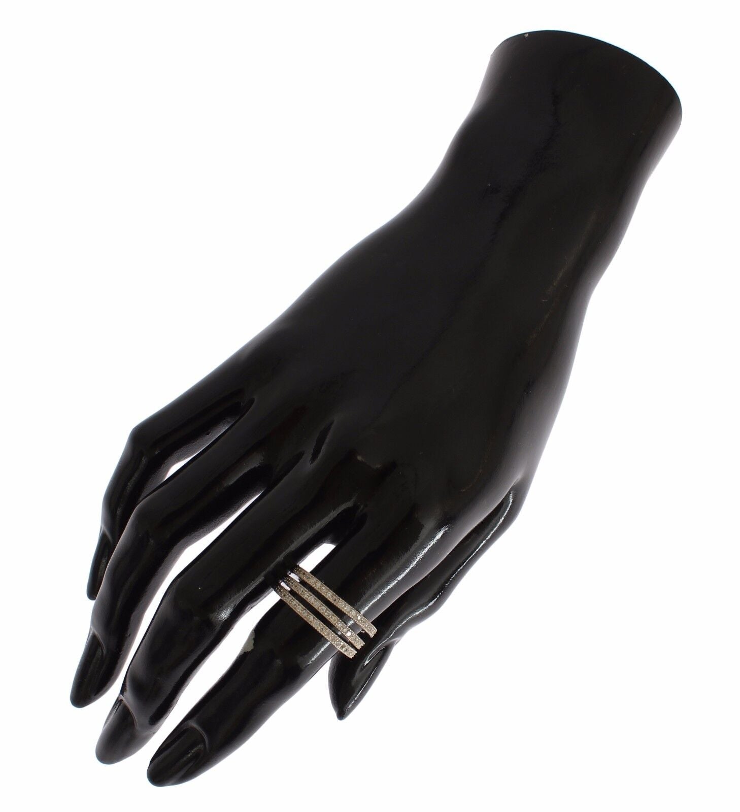 Nialaya Silver Womens Clear CZ 925 Sterling Ring - Fizigo