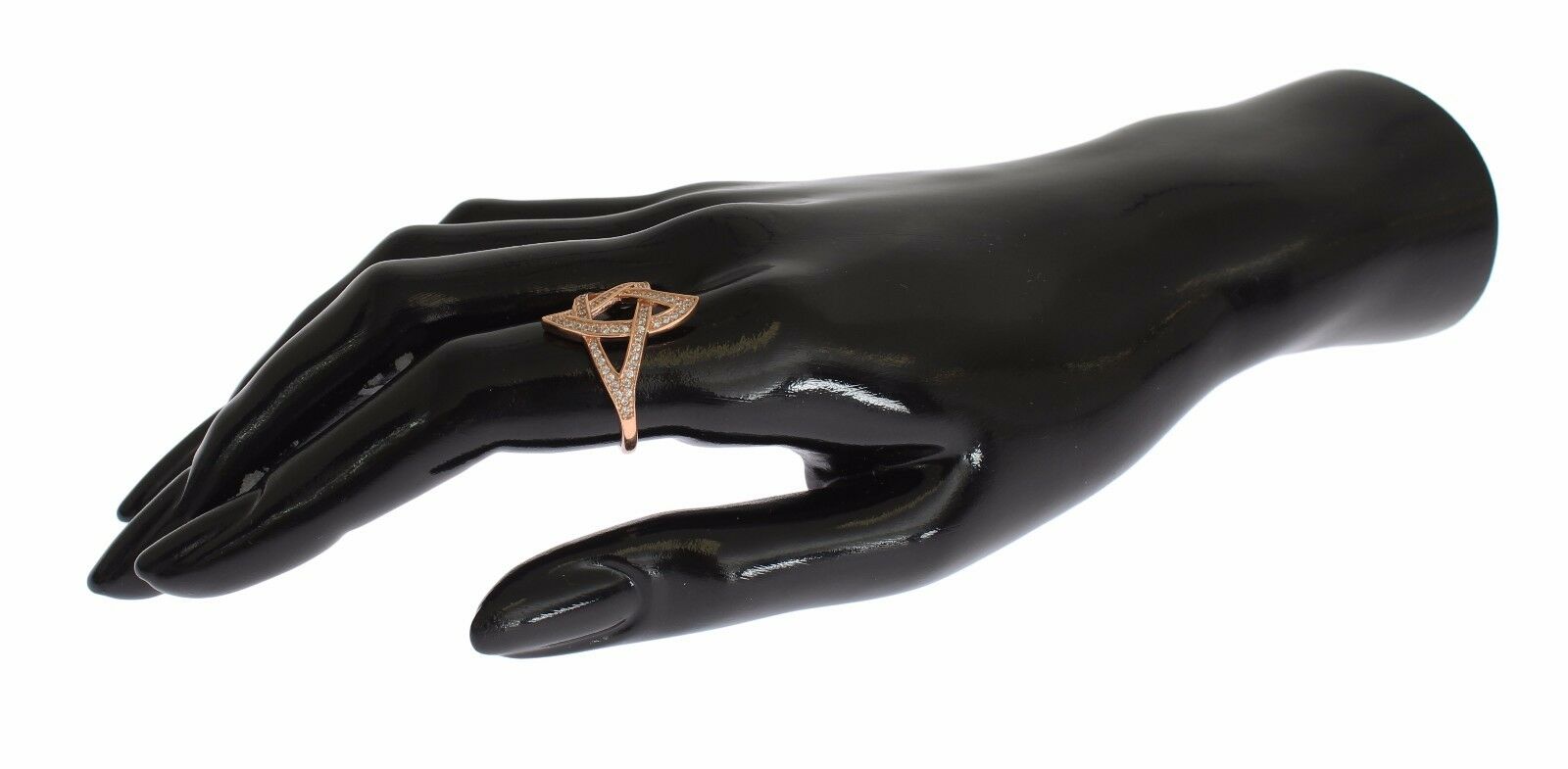 Nialaya Womens Clear CZ Gold 925 Silver Ring - Fizigo