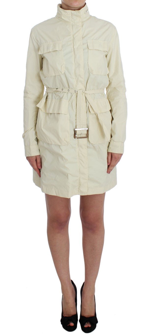 P.A.R.O.S.H. Beige Weather Proof Trench Jacket Coat - Fizigo