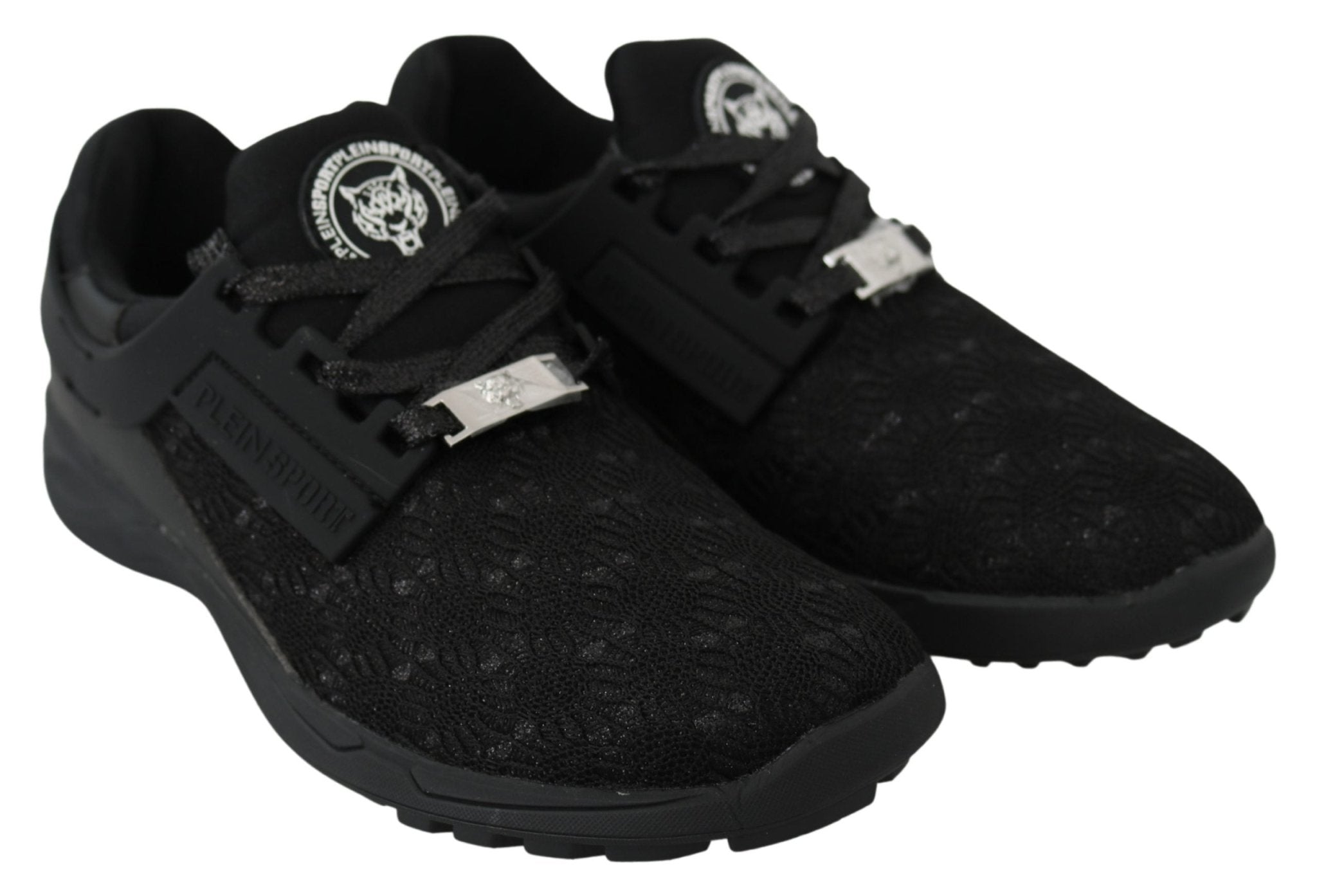 Plein Sport Black Polyester Runner Beth Sneakers Shoes - Fizigo