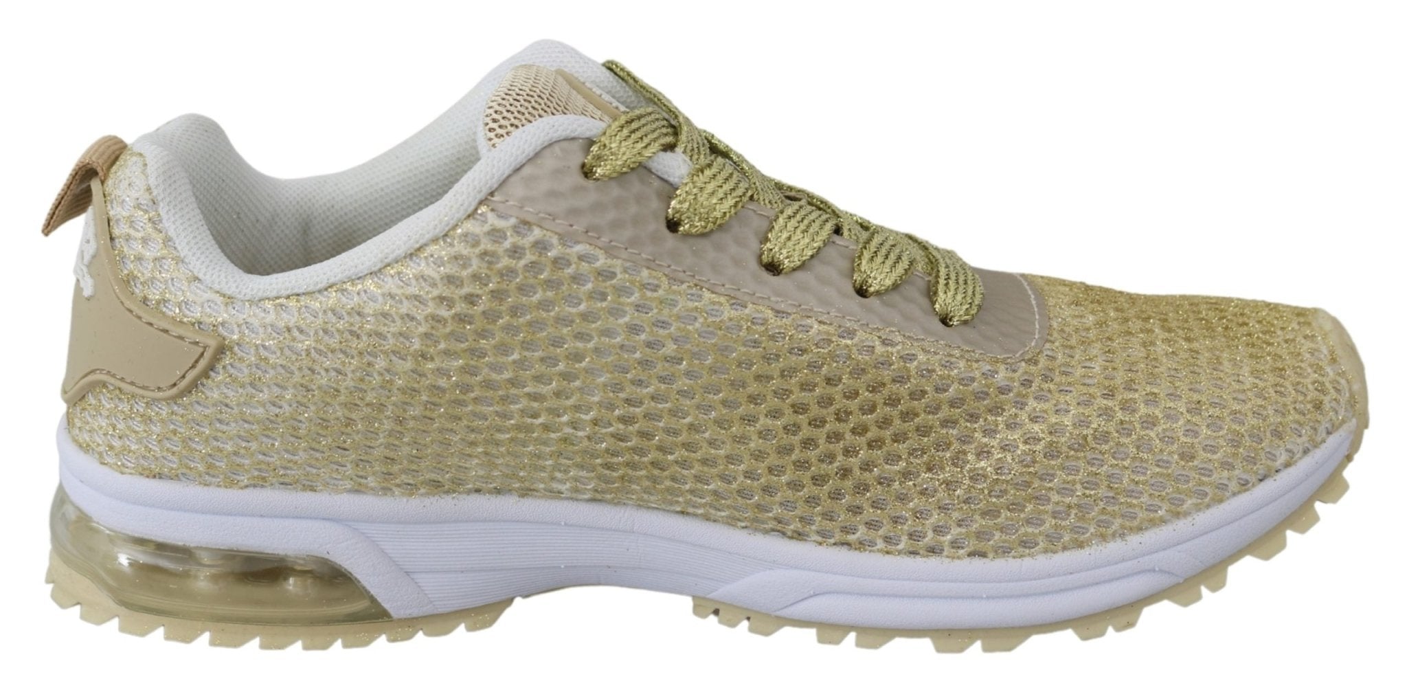 Plein Sport Gold Polyester Gretel Sneakers Shoes - Fizigo