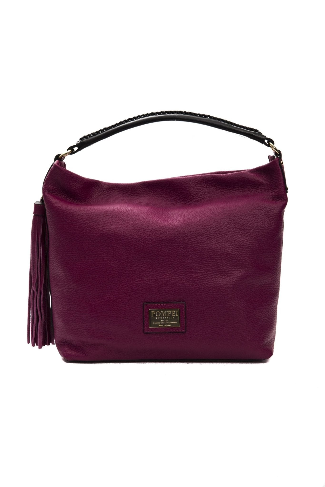 Pompei Donatella Burgundy Leather Shoulder Bag - Fizigo