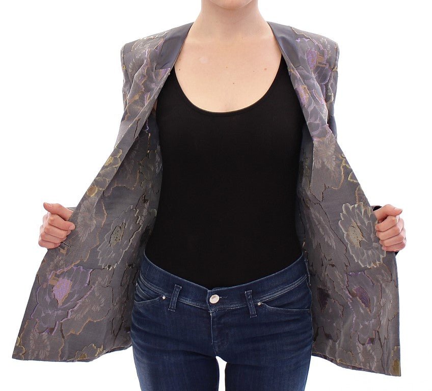 Roberto Fragata Multicolor Silk Floral Cotton Blazer - Fizigo