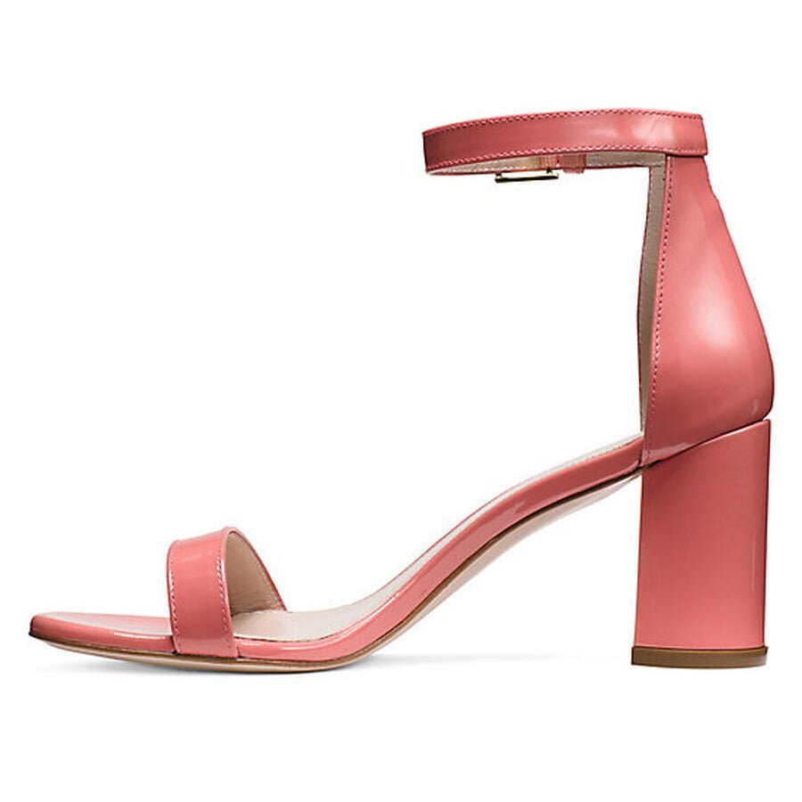 Stuart Weitzman Pink Calfskin Sandal - Fizigo