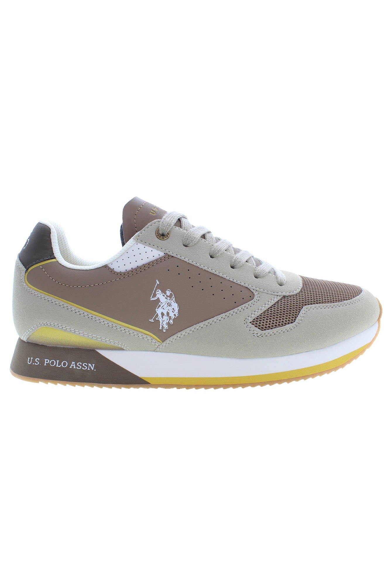 U.S. POLO ASSN. Beige Polyester Sneaker - Fizigo