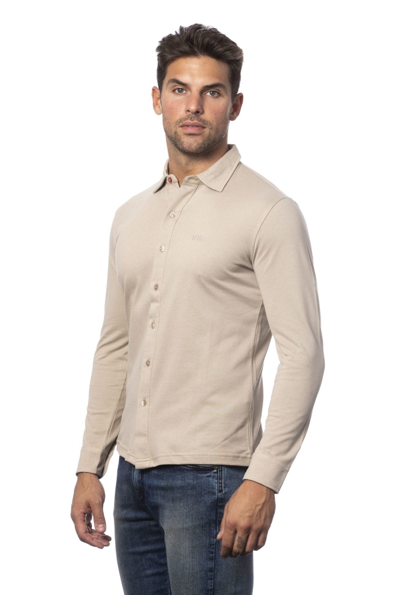 Verri Beige Cotton Shirt - Fizigo