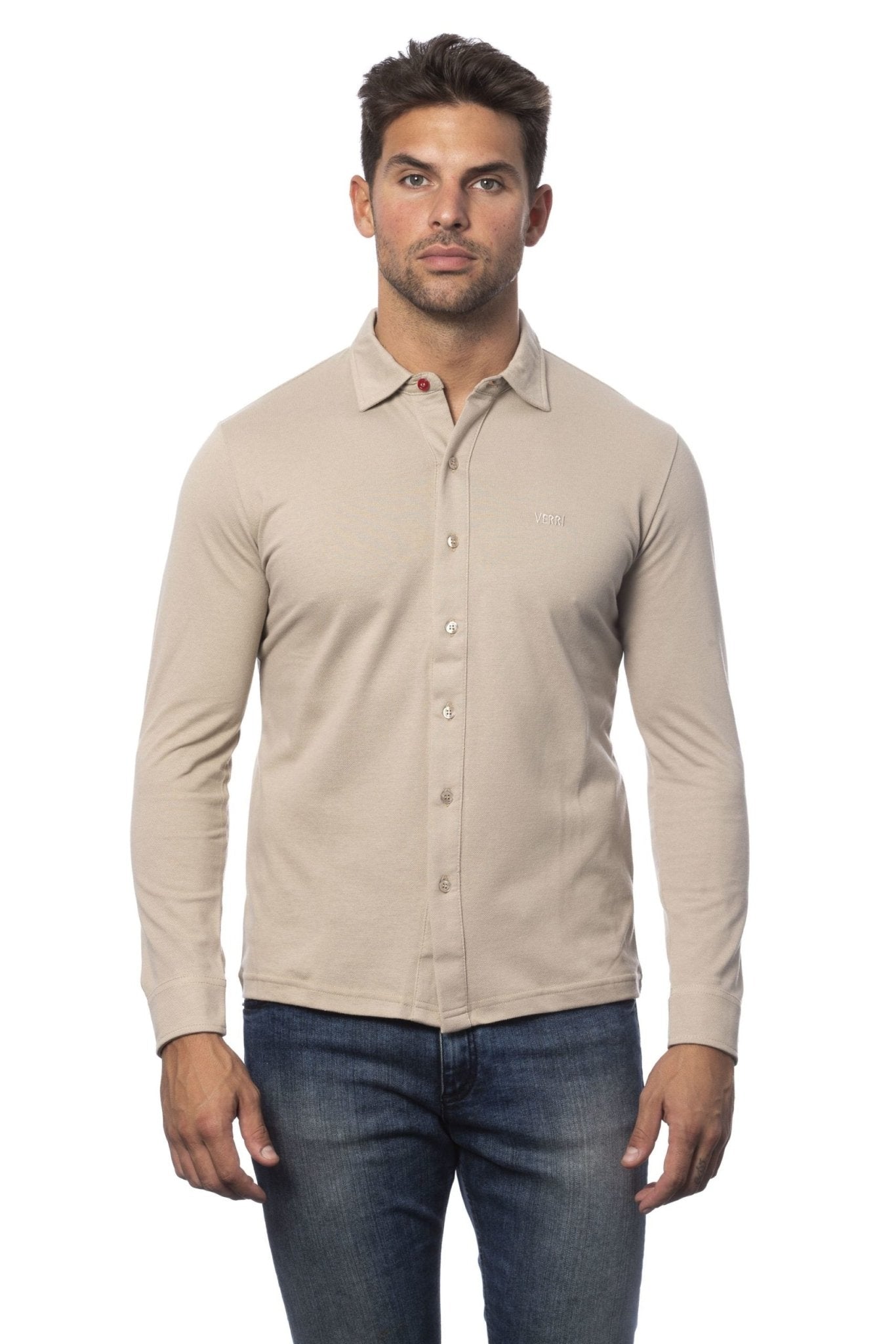 Verri Beige Cotton Shirt - Fizigo