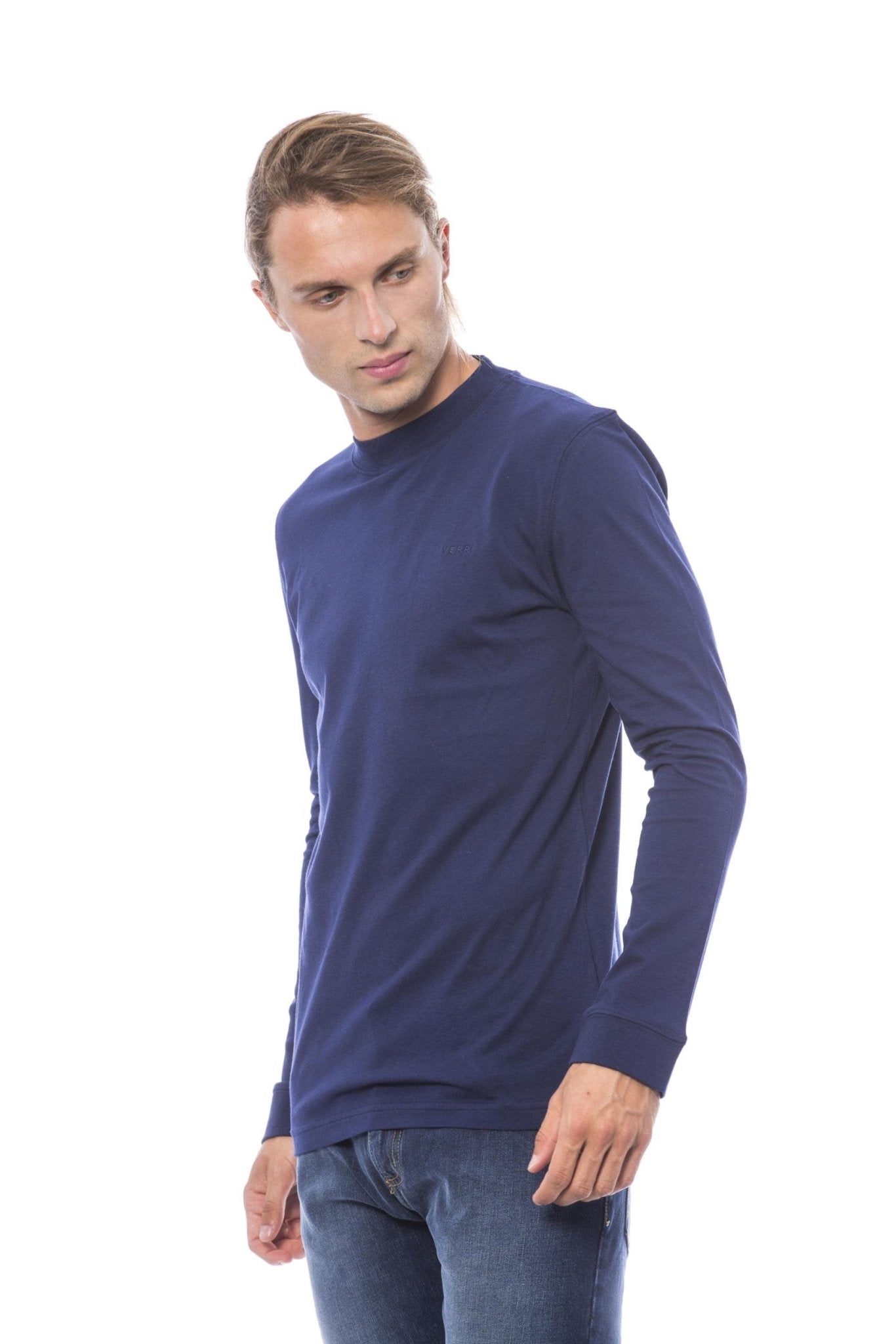 Verri Blue Cotton Sweater - Fizigo