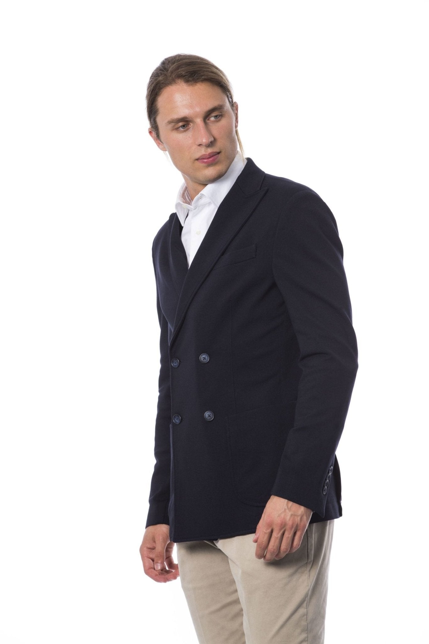 Verri Blue Viscose Blazer - Fizigo