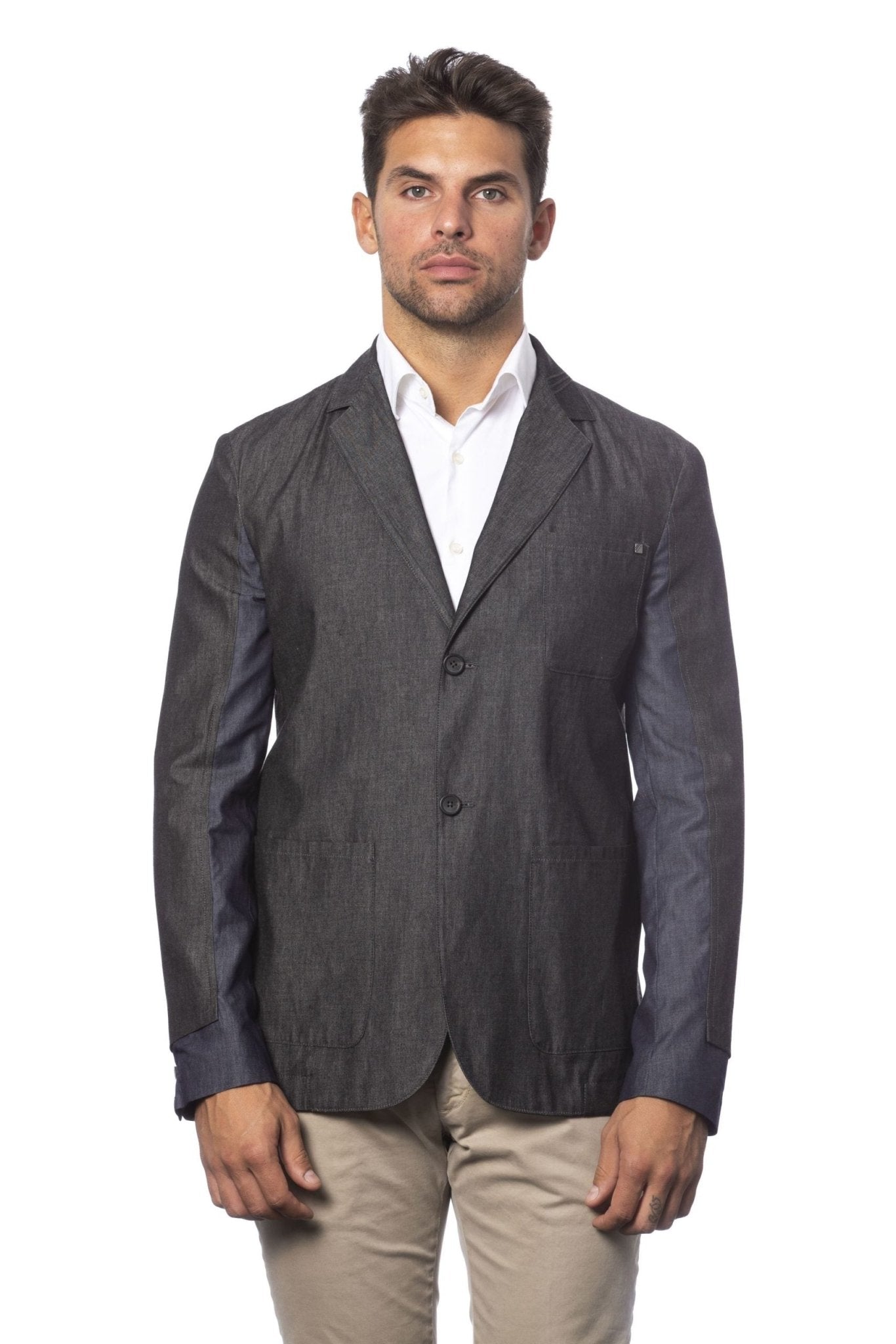 Verri Gray Cotton Blazer - Fizigo