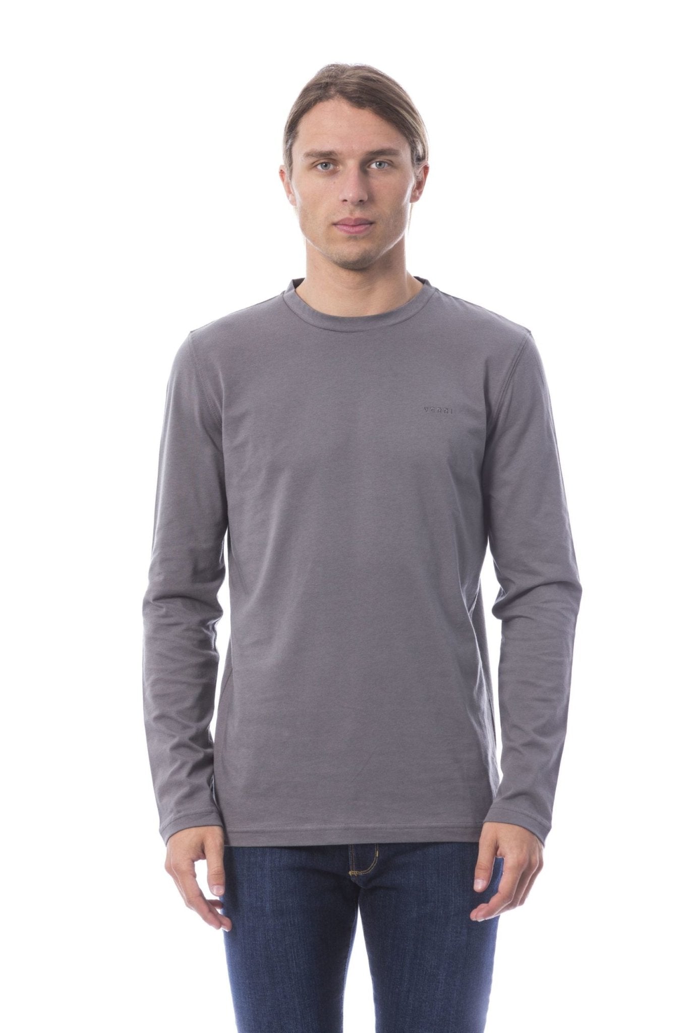 Verri Gray Cotton T-Shirt - Fizigo