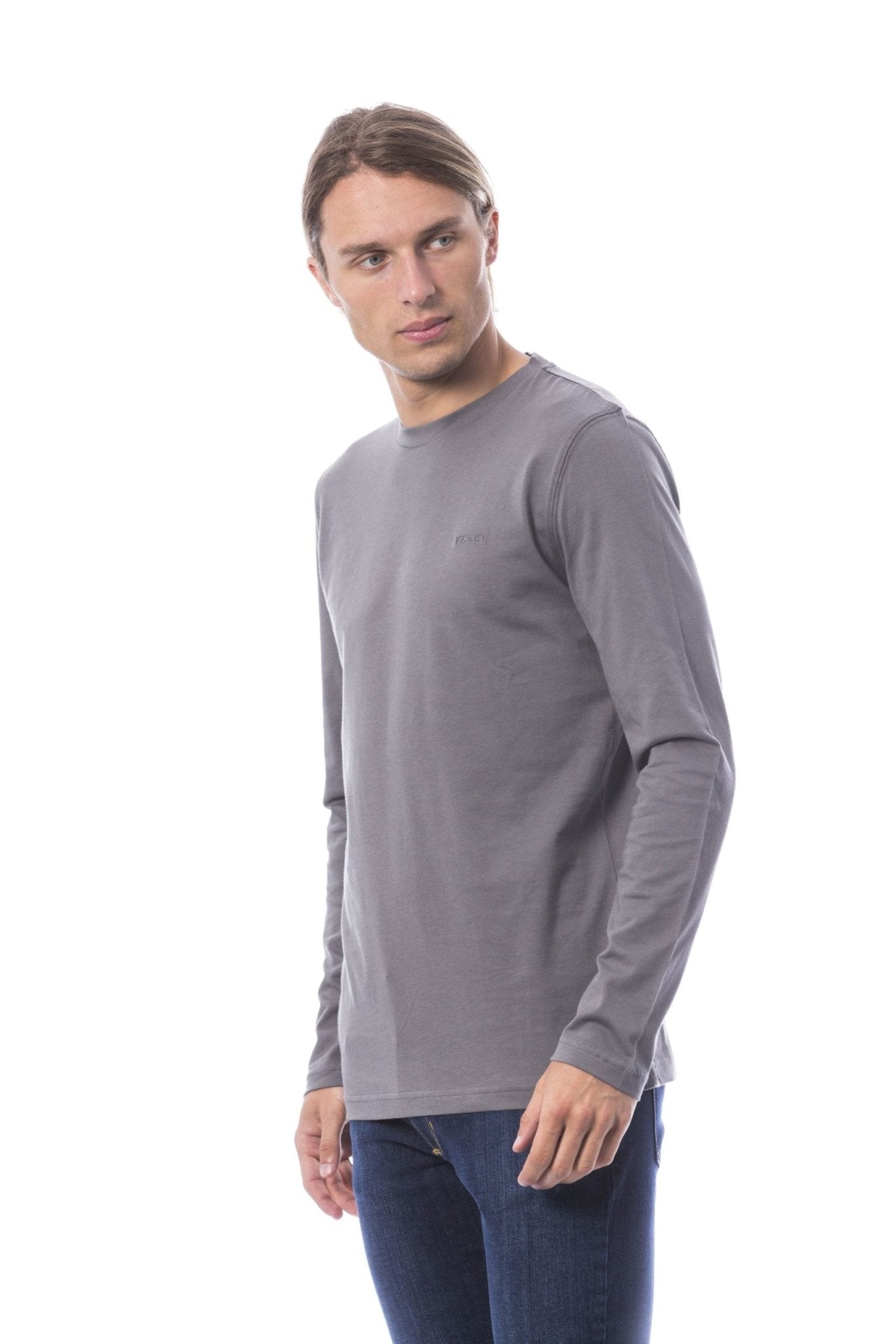 Verri Gray Cotton T-Shirt - Fizigo