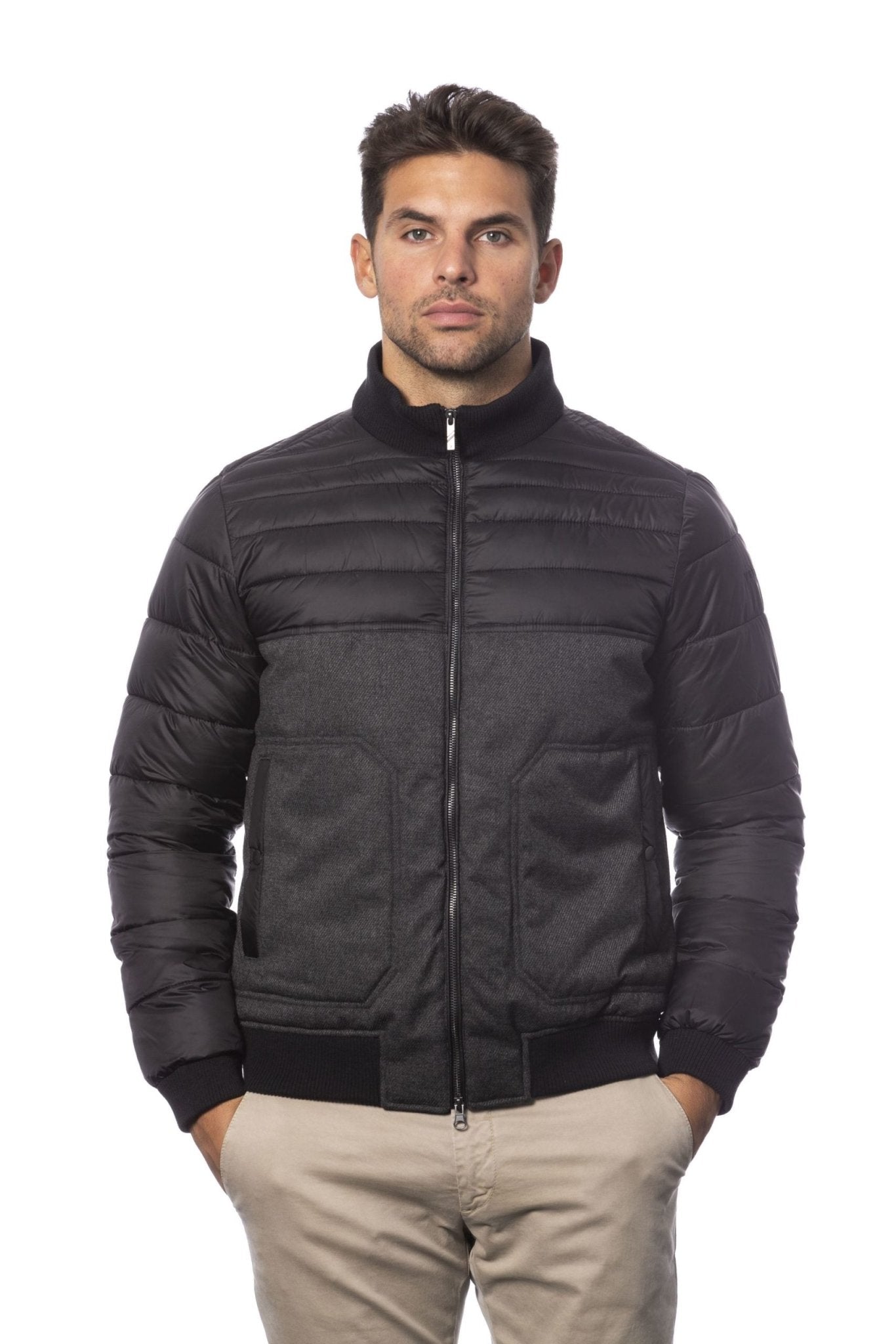 Verri Gray Polyester Jacket - Fizigo